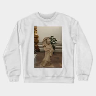 Stone sculptures from an Asian woman at Wat Pho Buddha temple.1 Crewneck Sweatshirt